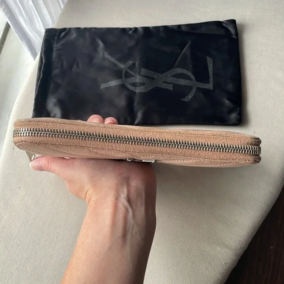 YSL wallet in blush pink silver hardware with dust bag and COA - Picture 6 of 16